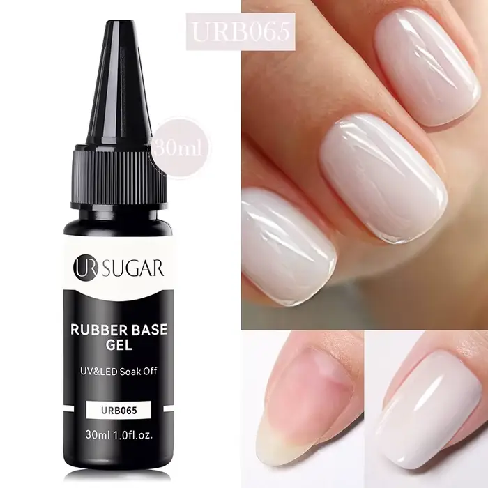 UR SUGAR-Gel de Base en Caoutchouc Flocons d'Or Rose, Recharge GT Aurora, Paillettes Varjuven-Soak O
