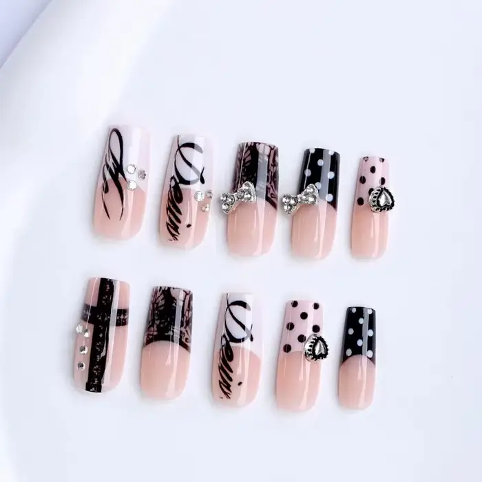 Faux ongles carrés à presser