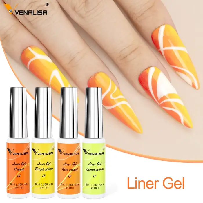 8ml Venalisa Liner Gel dessin ligne peinture Gel magnifique couleur Gel français 21 couleurs Nail Art Design