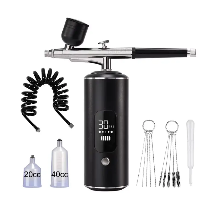 Aérographe pour ongles avec compresseur, Mini aérographe portatif, Machine à ongles pour peinture, a
