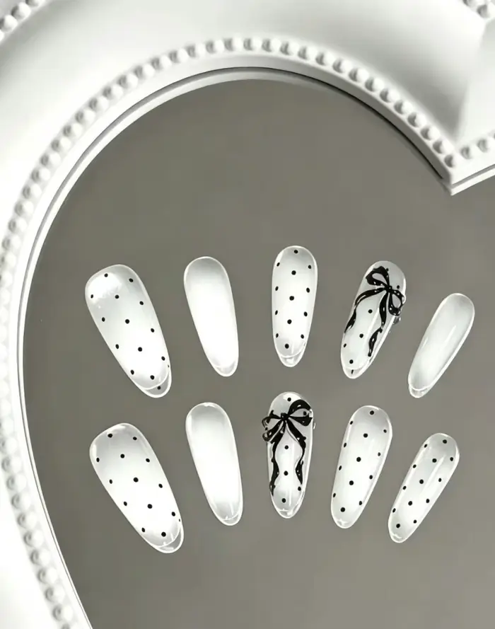 10 pièces de faux ongles faits main