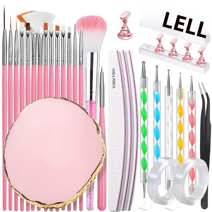Kit professionnel de nail art : complet avec pinceaux