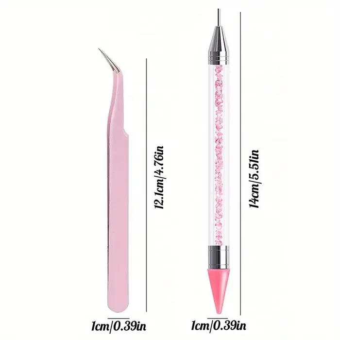 Ensemble de stylos diamant à double extrémité pour manucure