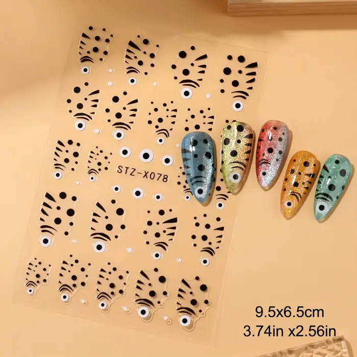 2 pièces leurre de pêche Nail Art autocollant Design poisson mignon ongles décalcomanies breloques