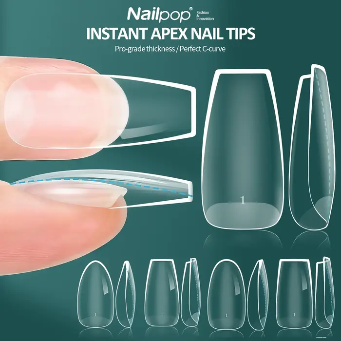 Nailpop – faux ongles épais de qualité professionnelle, Extensions acryliques de qualité Salon, four