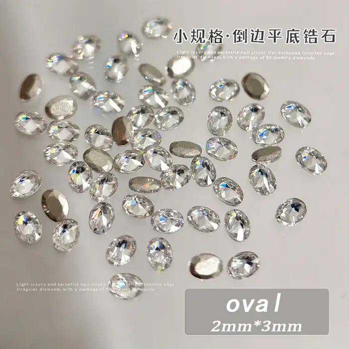 100 pièces brillant Zircon strass breloques pour ongles 1.5*3mm Mini