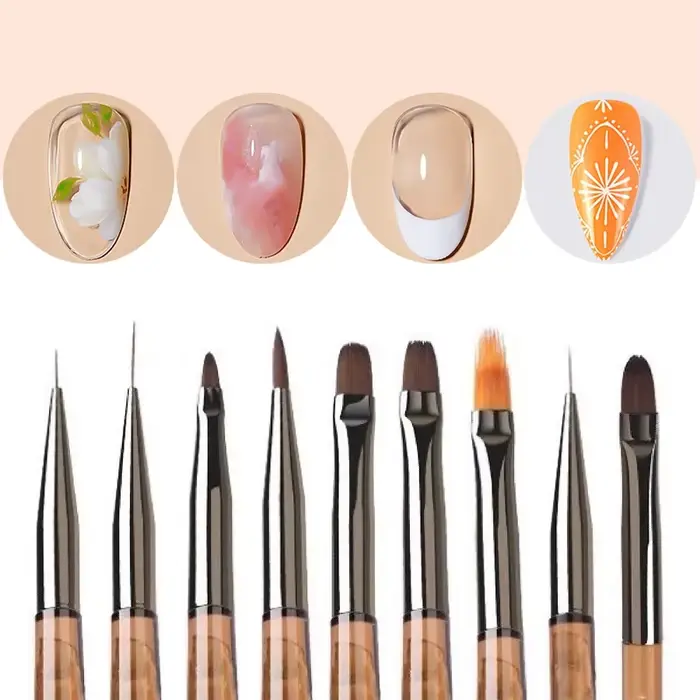 Ensemble de pinceaux à ongles pour professionnel et domestique, stylos de travail tatifs, peinture a