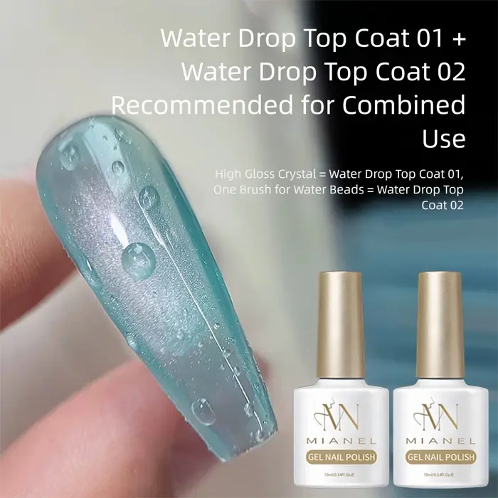 MIANEL 10ML/PCS Gel de finition transparent effet goutte d'eau sans résidu