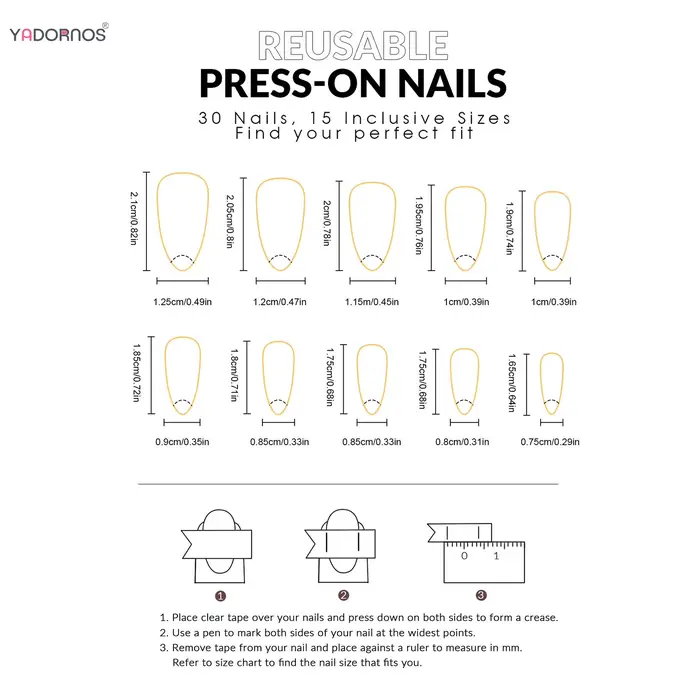 30 faux ongles de la série Music Orchard