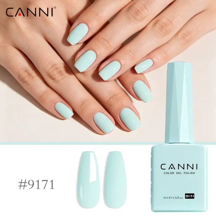 CANNI # Vernis à ongles gel bleu menthe pastel 9171