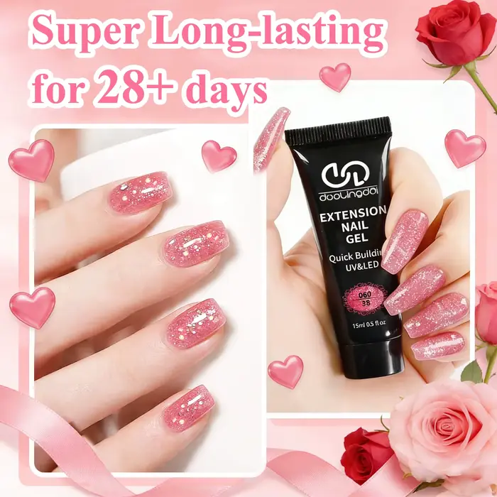 Kit de démarrage Poly Gel pour ongles : 5 couleurs