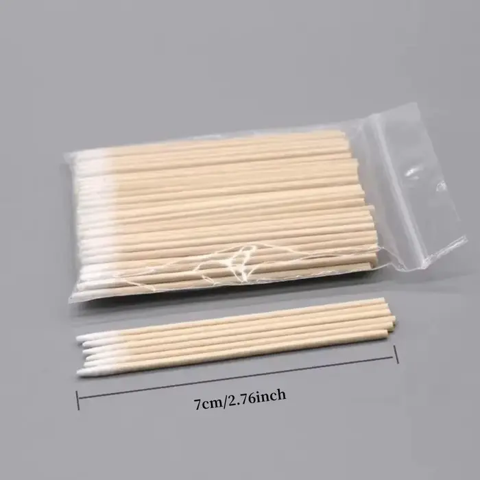 Bâtonnets de coton à pointe en bois pour ongles