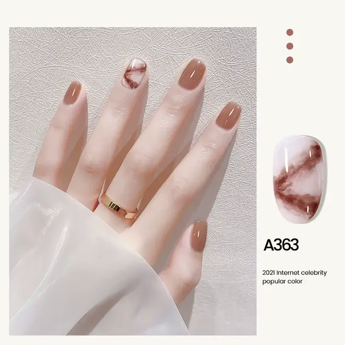 MAYCHAO Gel Polish Transparent Effet Marbre Dégradé pour Ongles