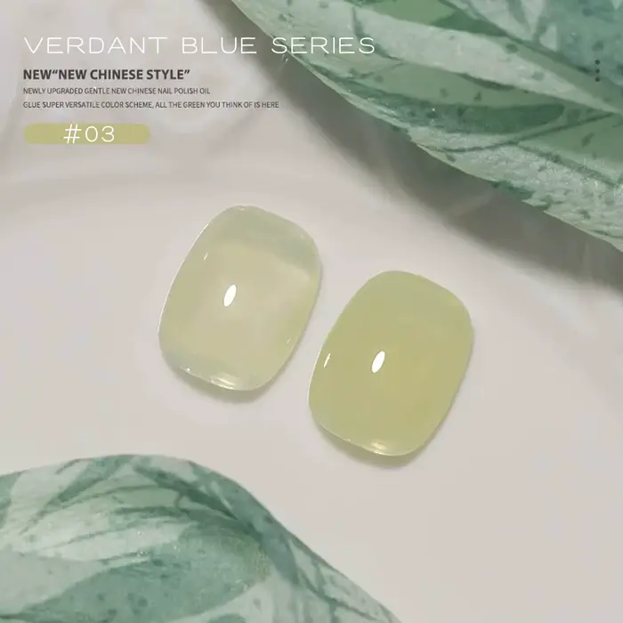MIANEL 12ML Vernis Gel Teinte Verte Unique 2026 Nouvelle Collection Nuance Vert Lait Glacé pour une Manucure Douce et Éclaircissante