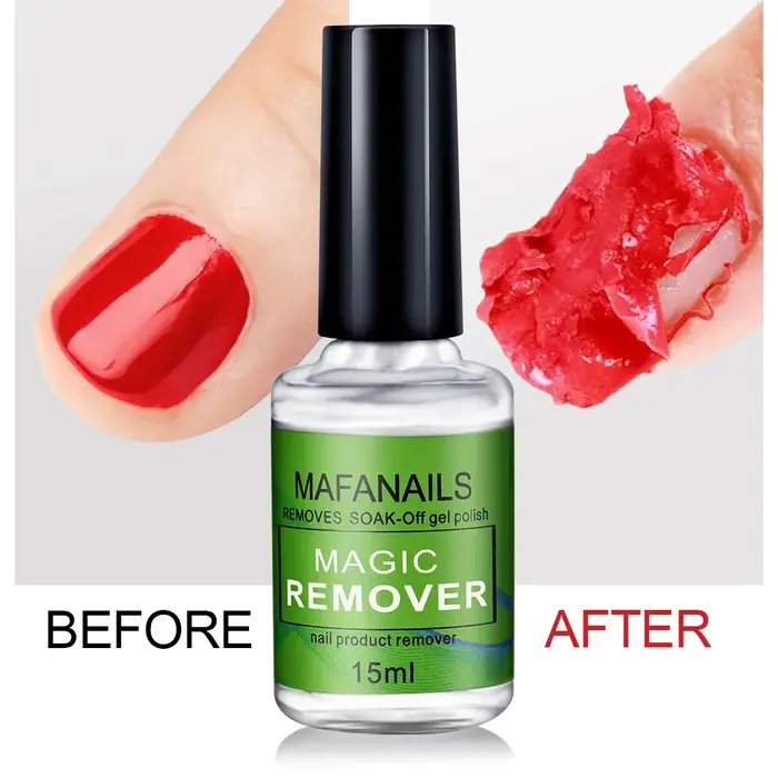 Vernis dissolvant de Gel pour ongles, 15 ml/bouteille, tremper, 3 Minutes, élimine rapidement et facilement le vernis Gel, 0,5 fl.Oz, professionnel, Non irritant
