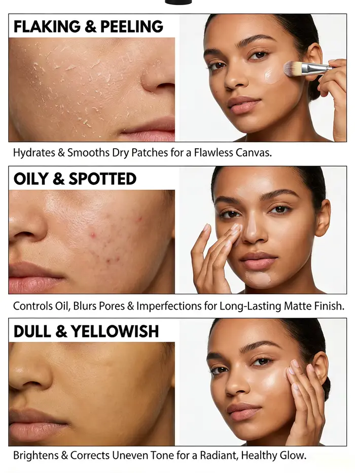 Gel de base transparent hydratant et affinant les pores pour une application de maquillage lisse