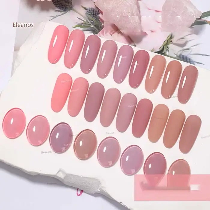 Eleanos Rose Rose 22 couleurs peau nue Gel vernis à ongles ensemble semi-permanent hybride Gel UV vernis Nail Art Salon 15ml Kit d'apprentissage