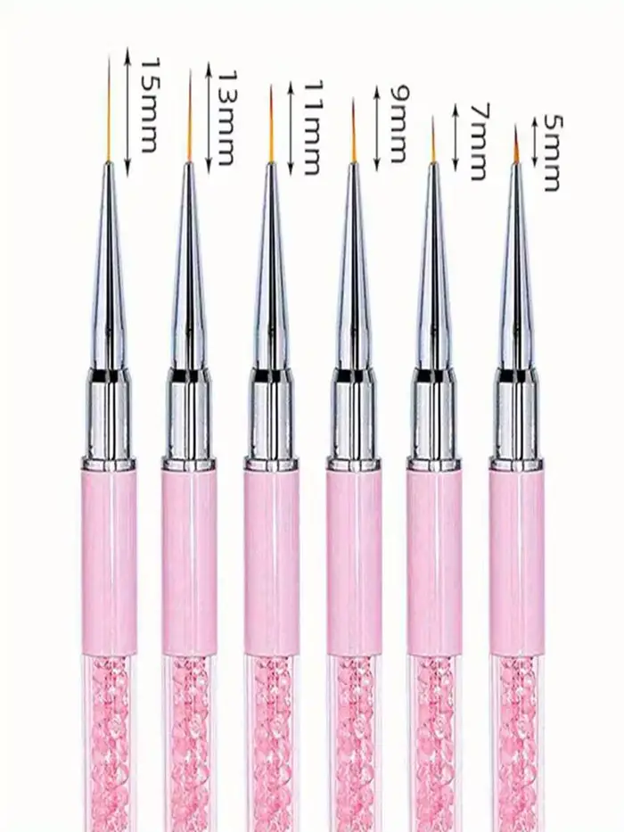5/7/9/11/13/15mm ongles Art brosse lignes rayure fleur peinture dessin stylo acrylique UV Gel Extension grilles