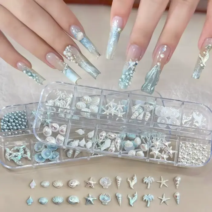 Breloques 3D pour ongles Thème Plage