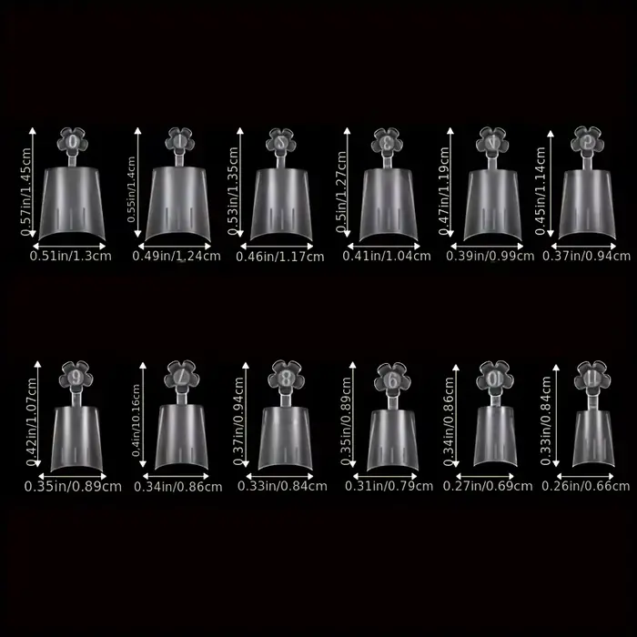 Patch faux ongles carré moyen