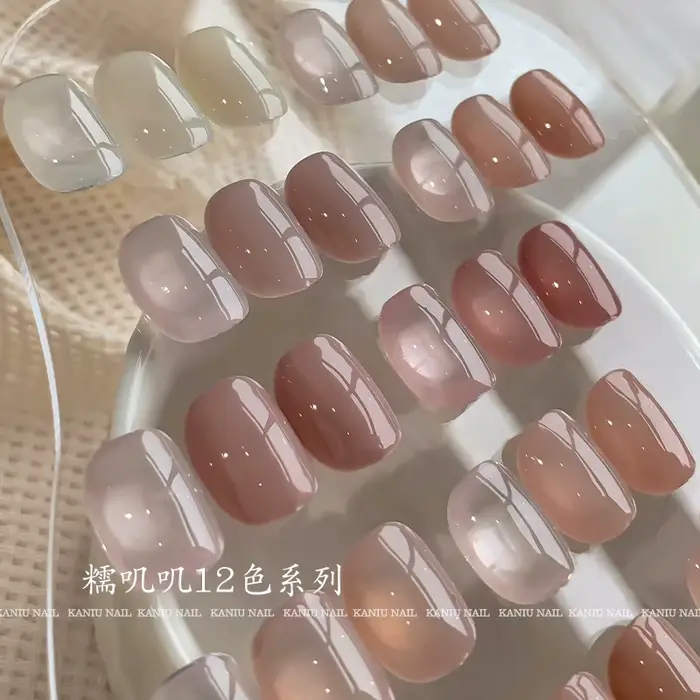 Kaniu 12ml couleur vernis à ongles brillant nu rose