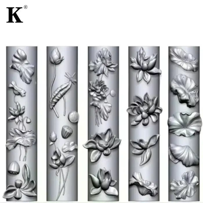 Moule à ongles incurvé 3D série fleurs