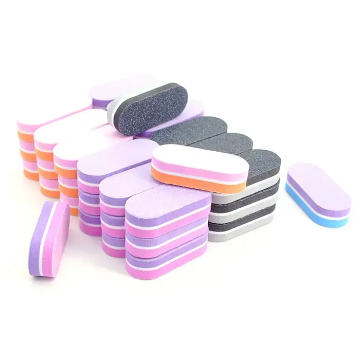50Pc professionnel Mini ongles Art tampon fichier 100/180 papier de verre manucure conseils soin