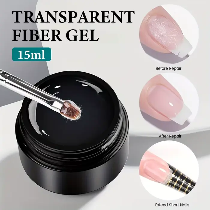 Gel de construction rapide en fibre de verre 15g pour ongles abîmés