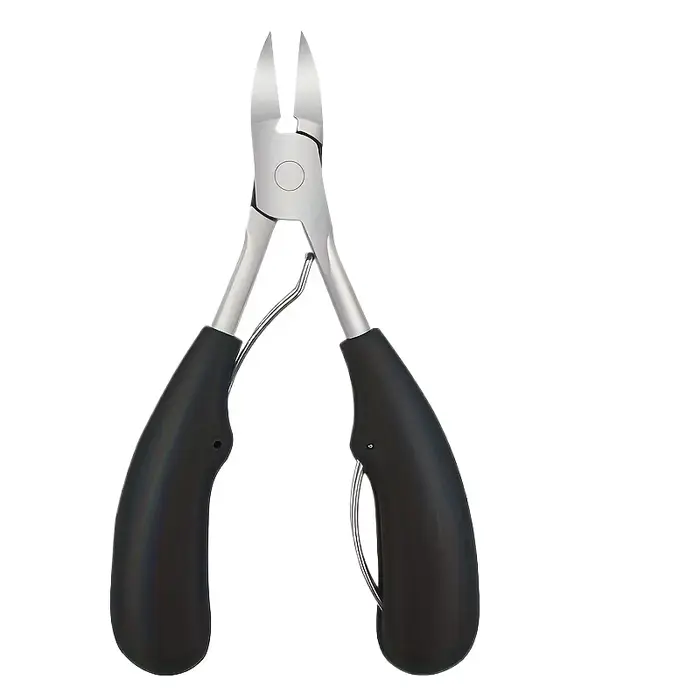 Outil de manucure en acier inoxydable noir, coupe-cuticules robuste et coupe-ongles avec poignées no