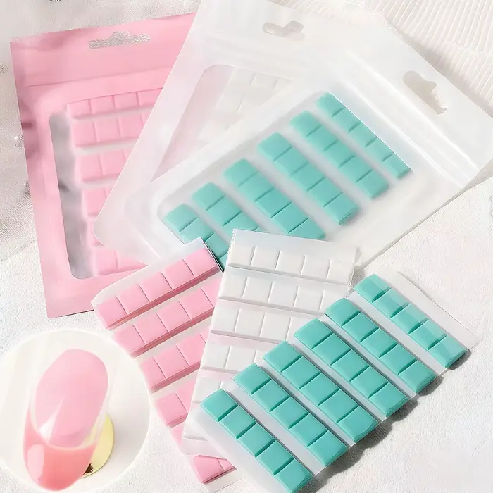 30/60 pièces de pâte à modeler réutilisable pour nail art avec base Lotus pour présentoir de faux ongles et séance photo