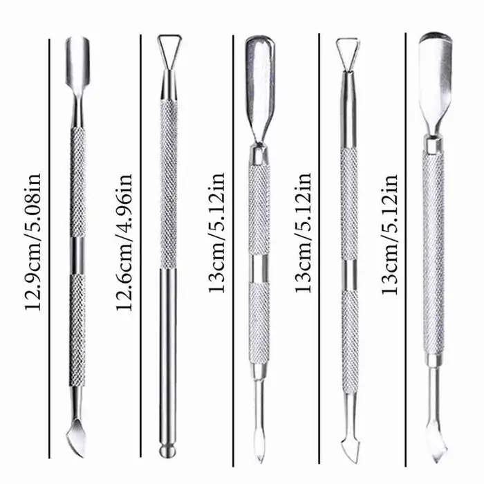 Coupe-ongles professionnel en acier inoxydable, ciseaux, pince multifonction, poussoir à cuticules,