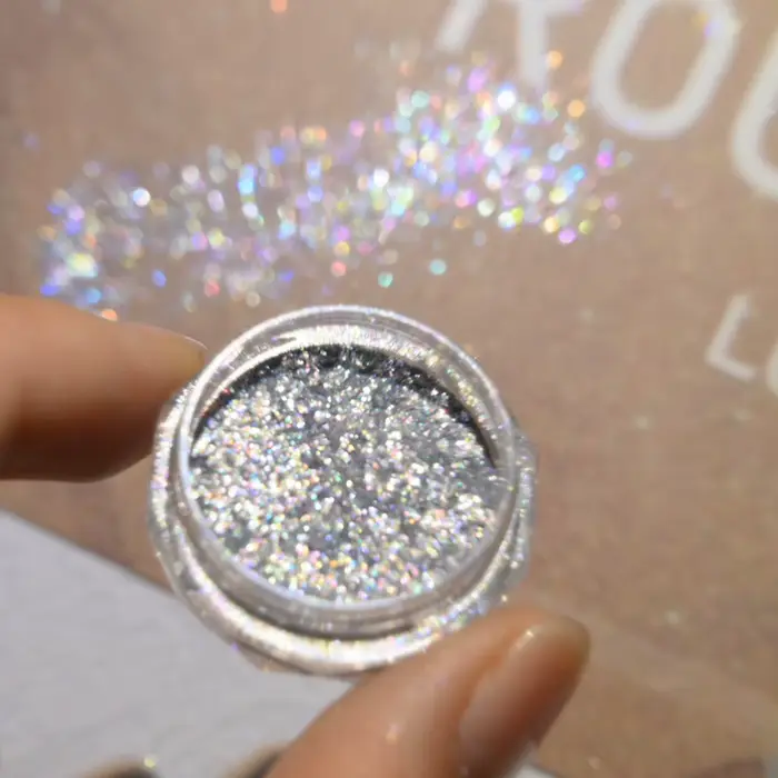 10 couleurs coloré opale ongles paillettes poudre lavande/rose/argent/bleu ongles paillettes Chrome