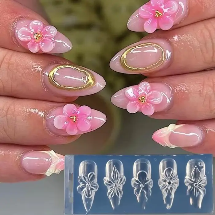 Moule en silicone 3D pour ongles