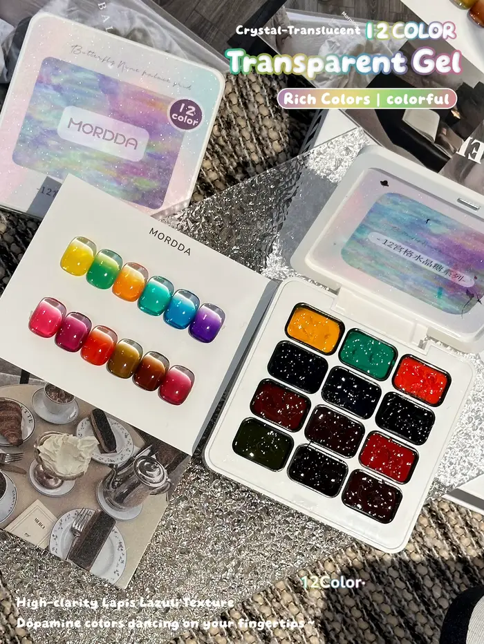 Gel semi-permanent pour ongles en 12 couleurs