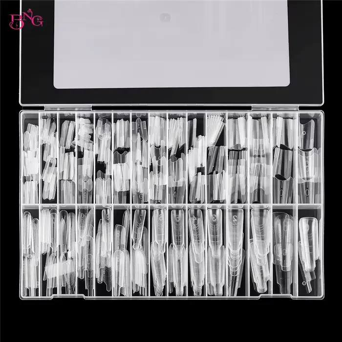 BNG 280 pièces ongles Sandwich double formes carrées