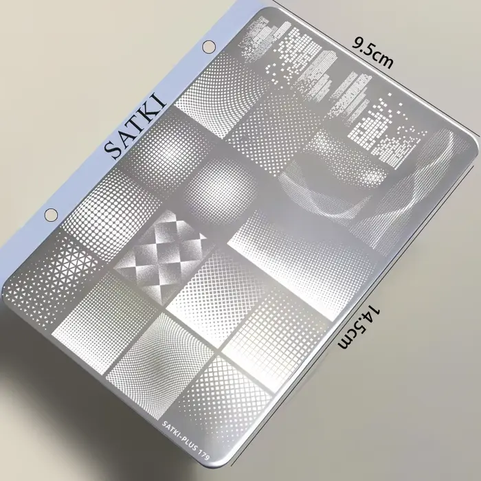 Plaque de stamping pour nail art, plaque en acier pour débutants, modèle de décoration d'ongles sans