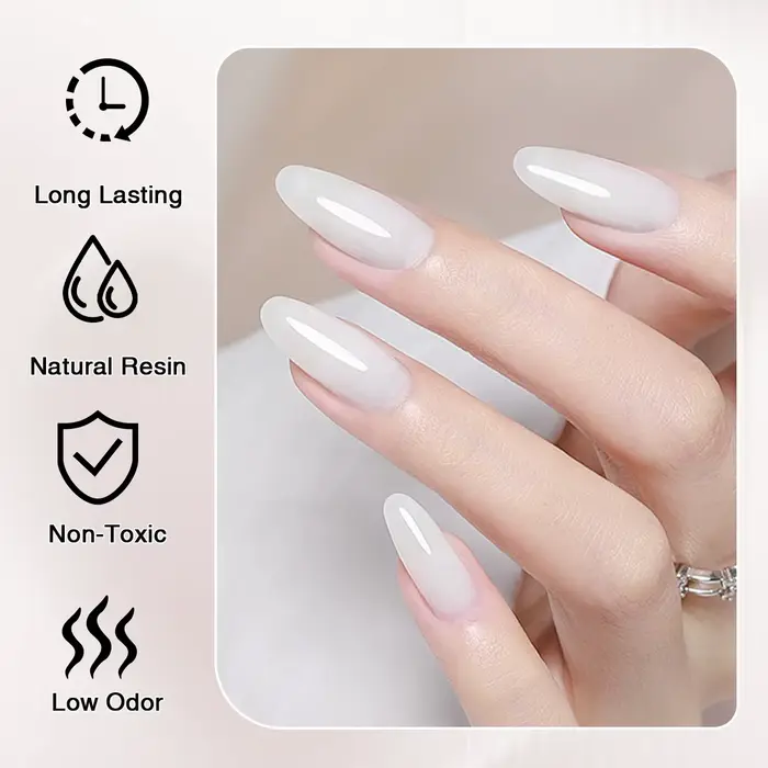 Vernis à ongles gel blanc laiteux Hassleless Pudding