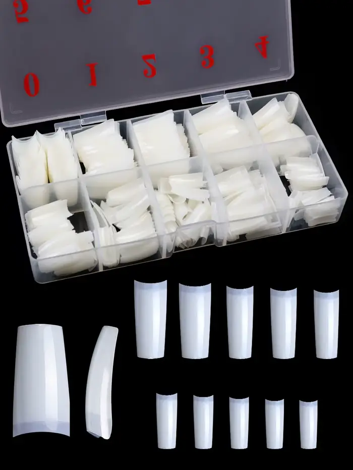 500 pièces pointes d'ongles français clair Nature faux demi-couverture presse sur ongles acryliques 