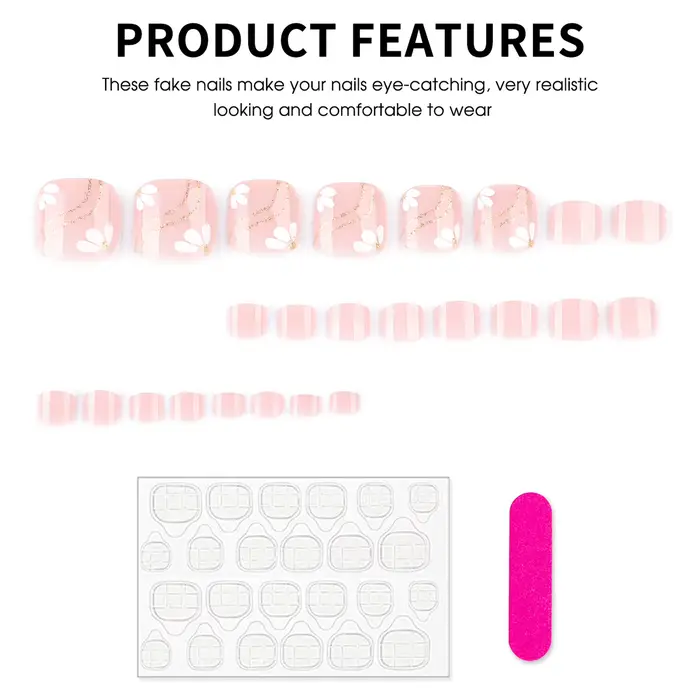 Faux ongles couleur rose chair