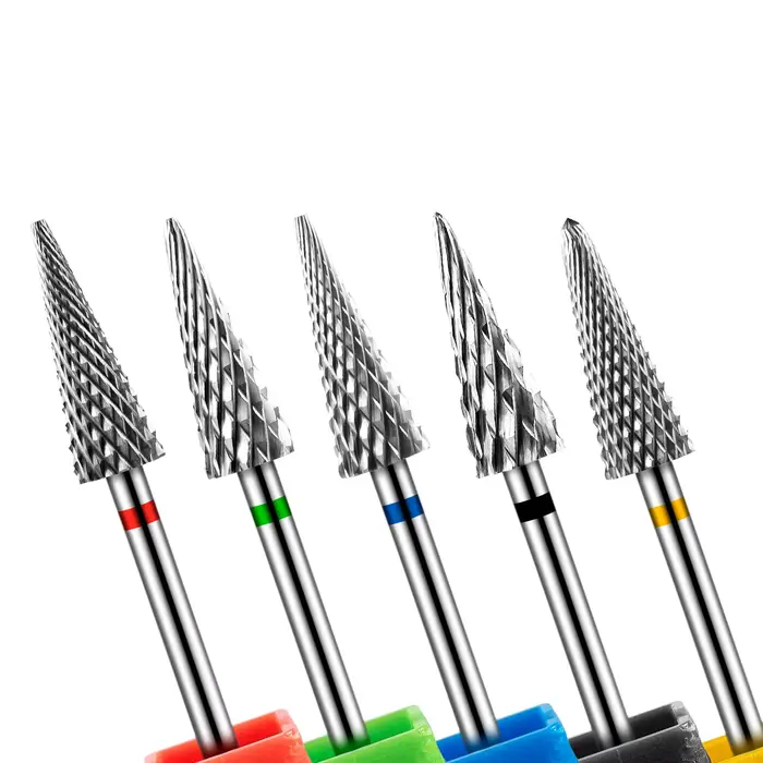Forets à ongles en tungstène carbide, accessoire de manucure électrique, fraises pour dissolvant de