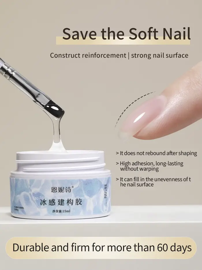 Gel constructeur transparent pour ongles