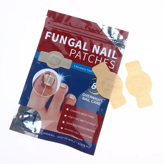 2 sachets de patchs gris pour la réparation des ongles