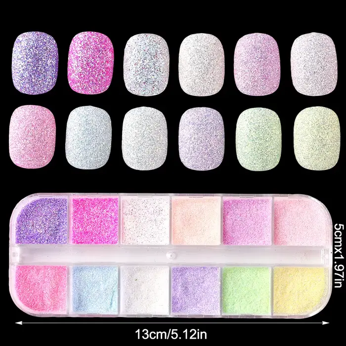 Poudre à ongles estivale 12 grilles