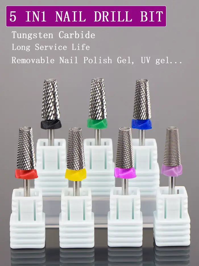 Fraise en carbure de tungstène, forets à ongles pour perceuse à ongles électrique, Machine de manucu