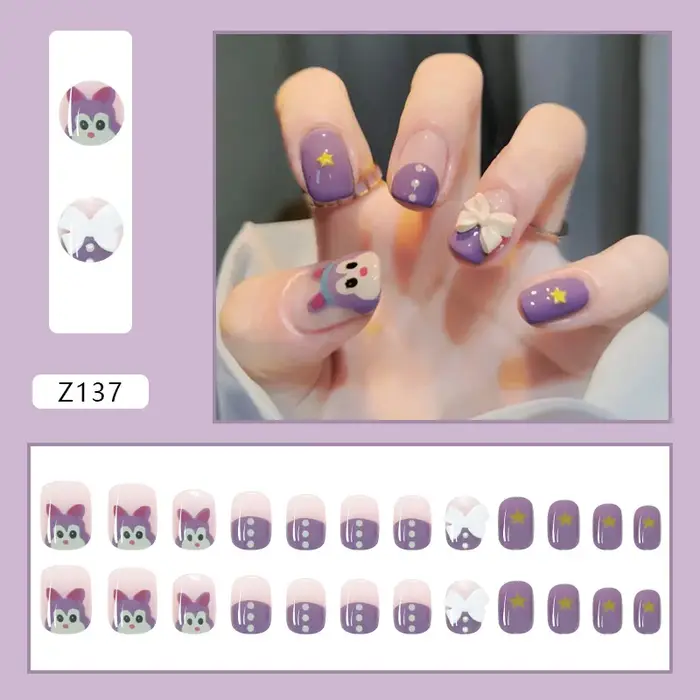 Jiashan – faux ongles longs en forme d'île