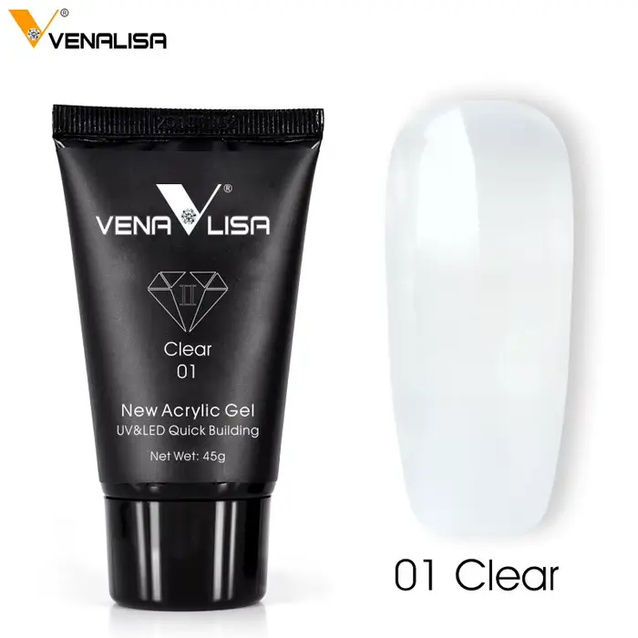 VENALISA Gel acrylique 45g gelée rose Poly Gel pour ongles manucure Extension Semi permanente trempe