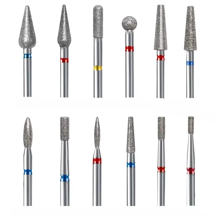 Foret à ongles en diamant, fraise pour le nettoyage des cuticules, Gel, débordement, outil de manucu
