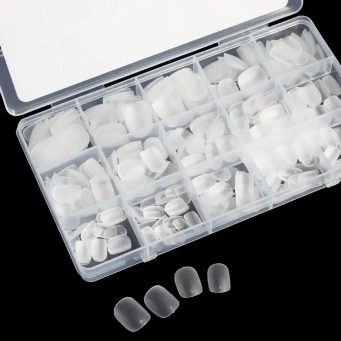 Faux ongles portables ultra-courts mats