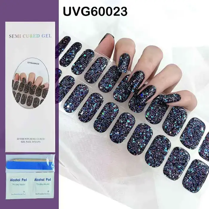 Bandes de gel semi-durcies adhésives pour ongles