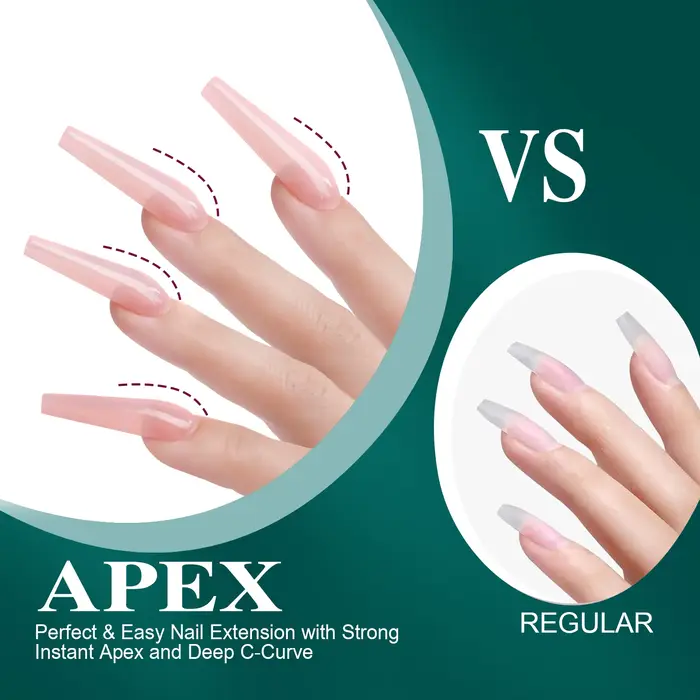 Ongles en gel souple courbés